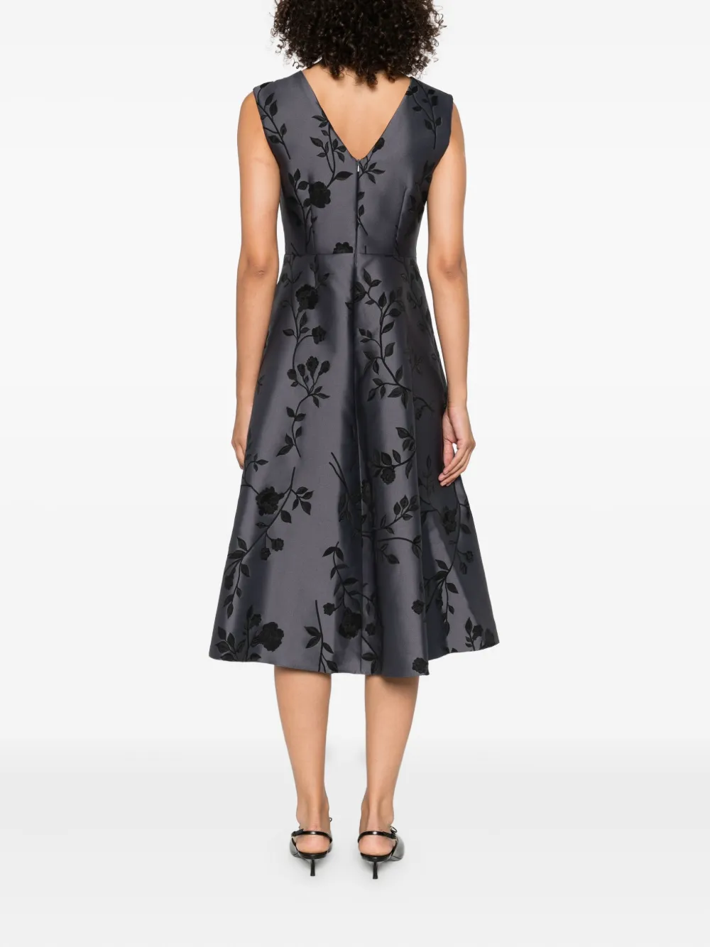 Max Mara Mini-jurk met bloemenprint Grijs
