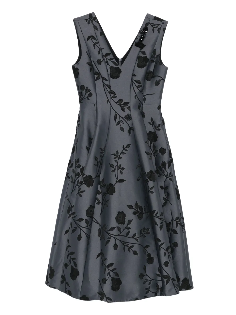Max Mara Mini-jurk met bloemenprint Grijs
