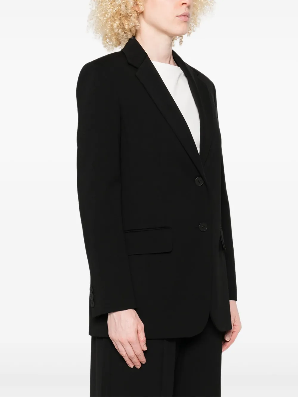 Weekend Max Mara Blazer met enkele rij knopen Zwart
