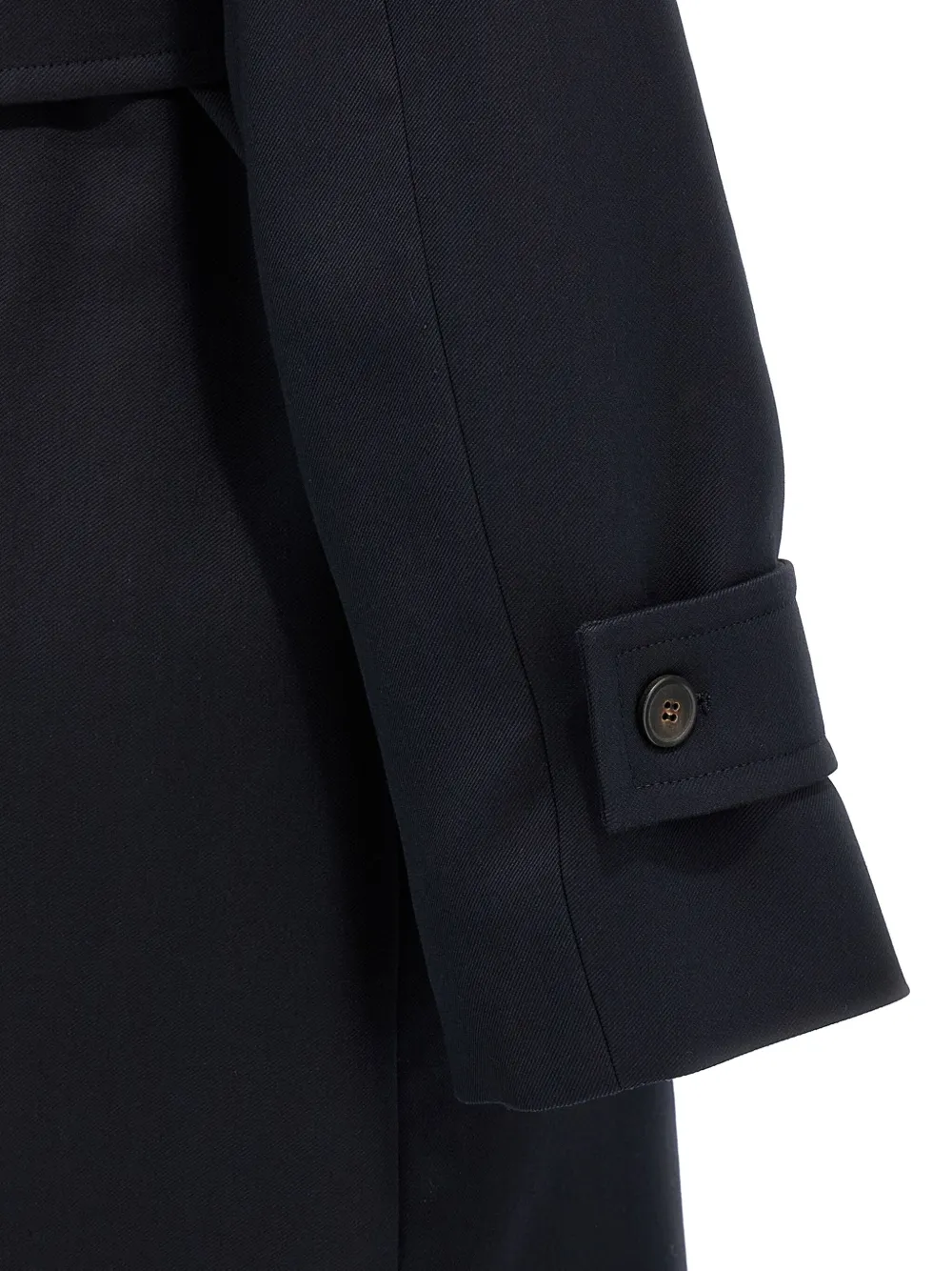 Max Mara Ide jas met enkele rij knopen en ceintuur Blauw