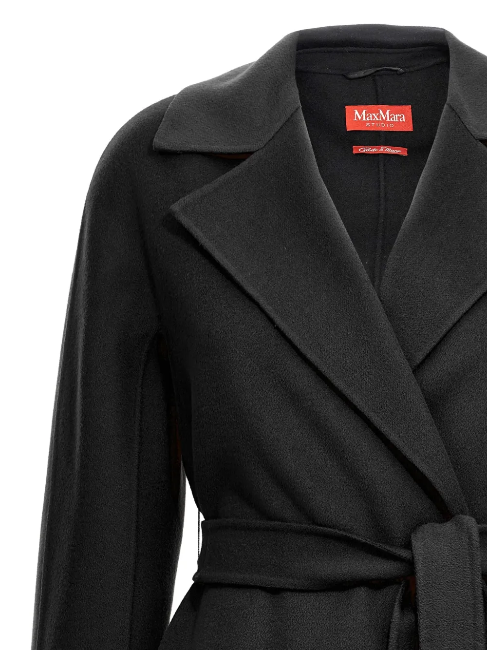 Max Mara Cles flared jas met gekerfde revers Zwart