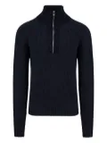 BOSS high-neck half-zip sweater - Blue
