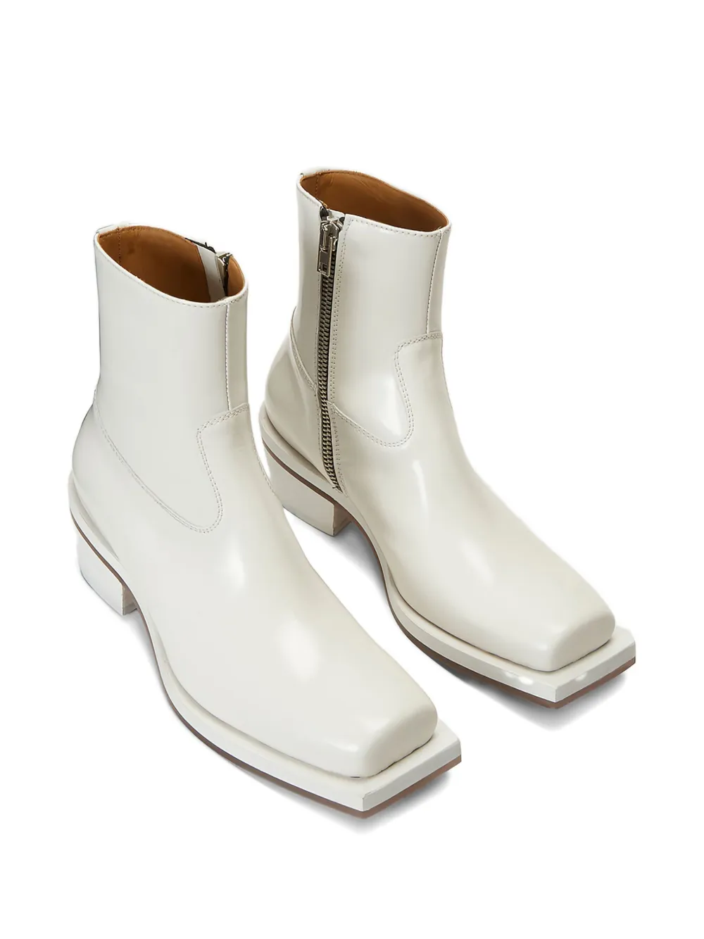 ION 60mm square-toe zip boots | Biker Boots | Image 2