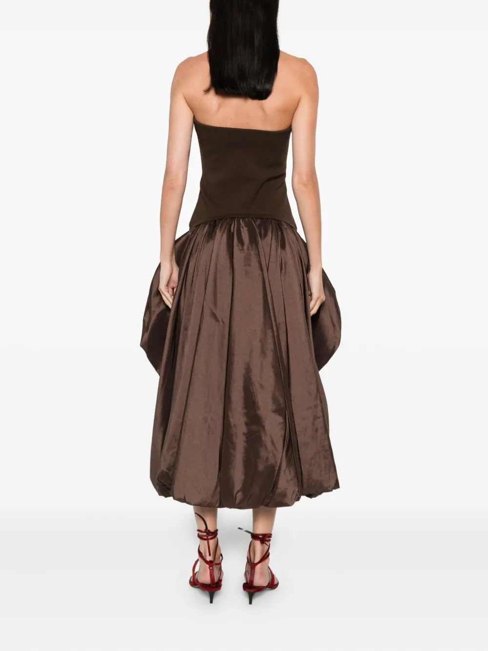 Simkhai Izzy Midi Dress In Brown