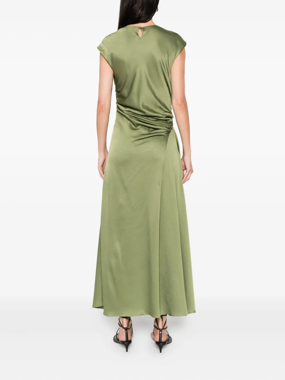Simkhai Burke cowl-neck midi dress Groen