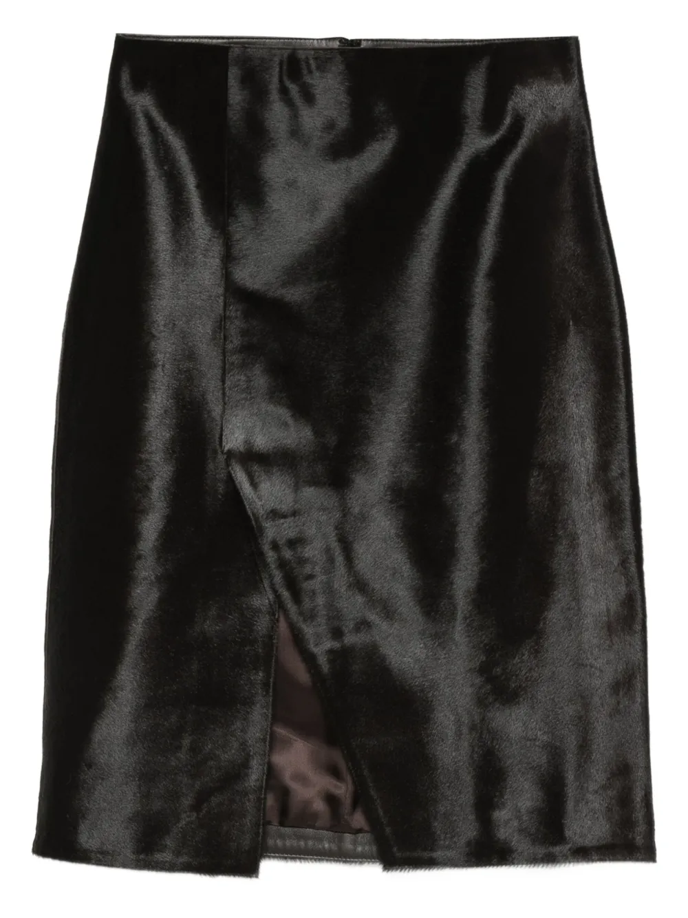LouLou de Saison side-split calf-hair skirt | Brown | Image 1