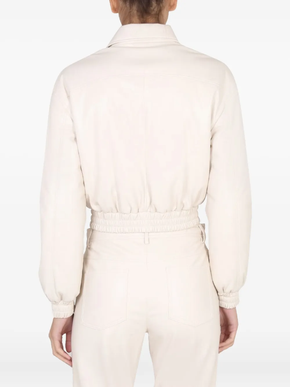 MSGM Bomberjack met rits Beige
