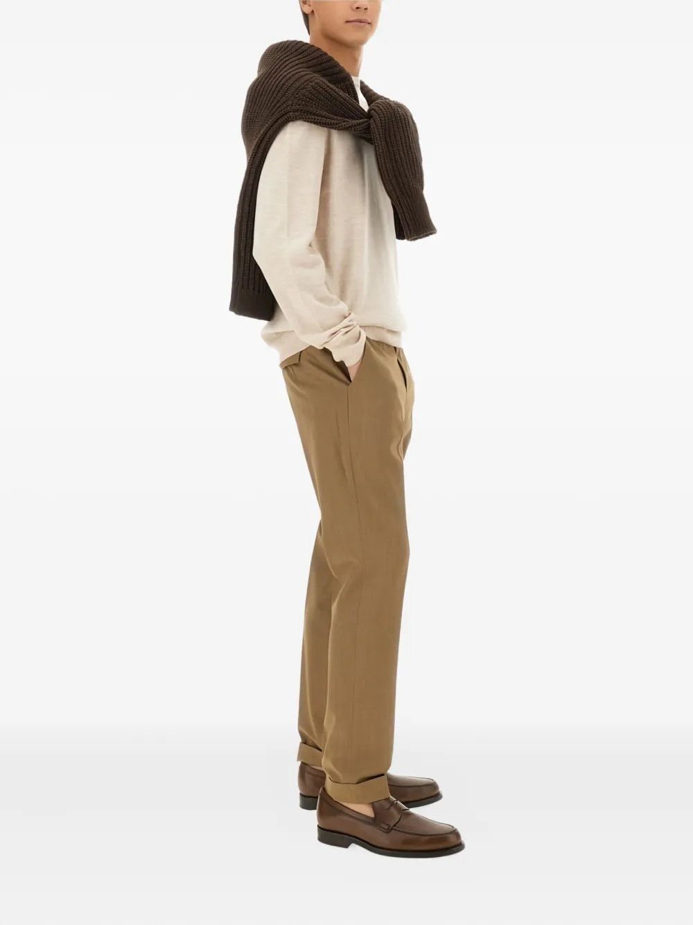 PT Torino straight-leg tailored trousers - Bruin