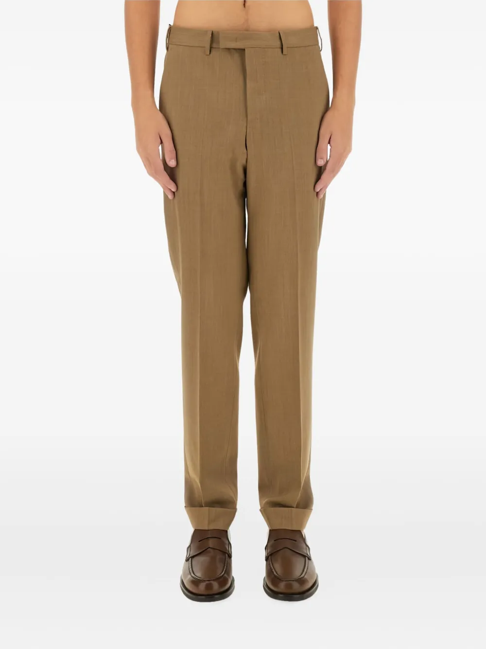 PT Torino straight-leg tailored trousers | Brown | Image 1