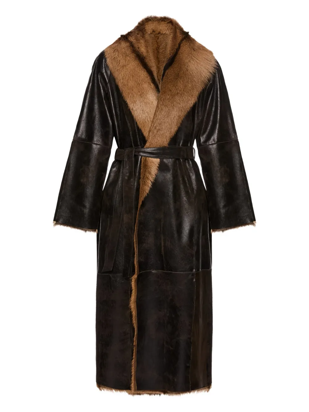 Magda Butrym belted wrap coat | Brown | Image 1