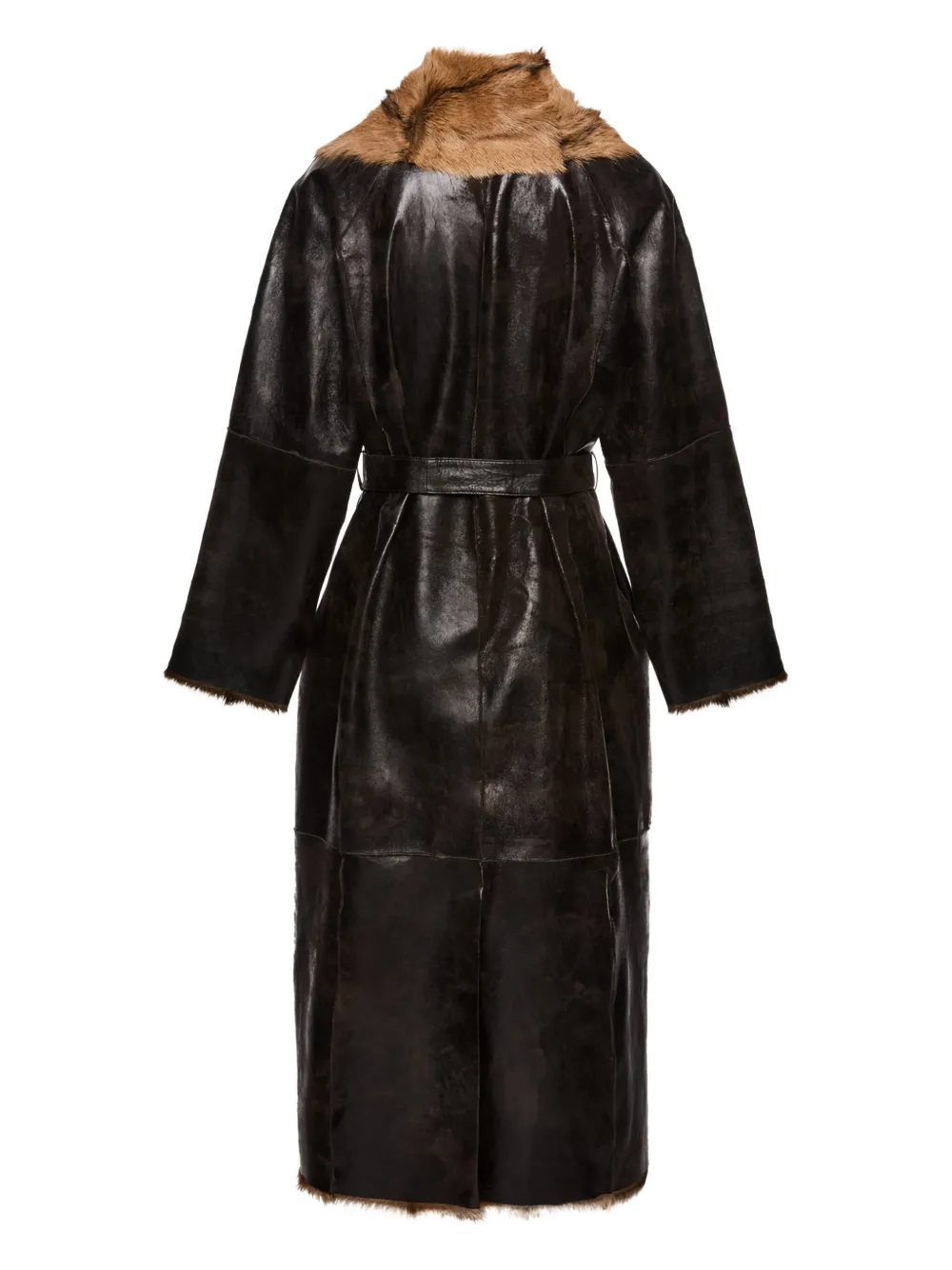 Magda Butrym Belted Wrap Coat In Brown
