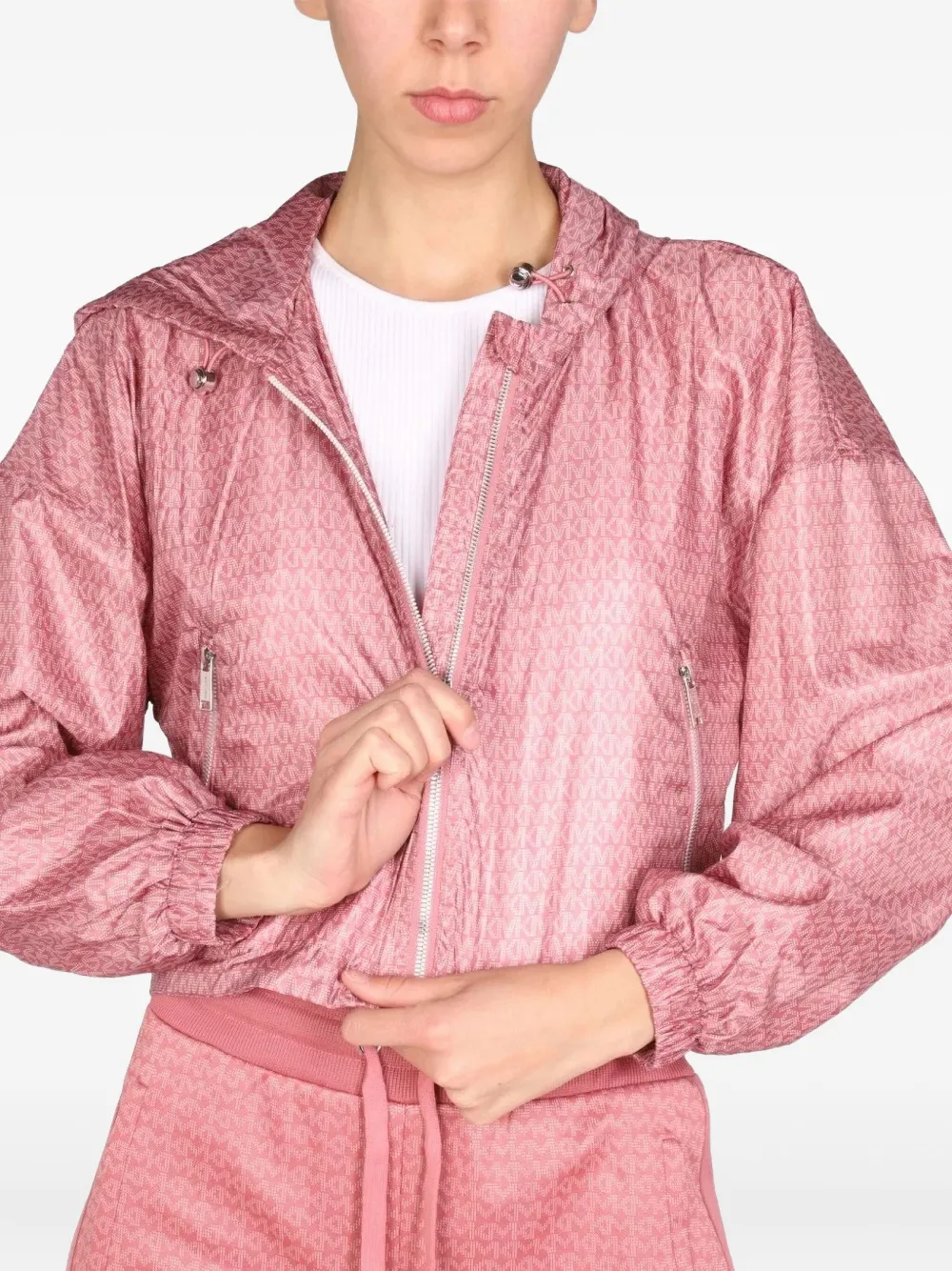 Michael Kors Jack met capuchon en patroon Roze