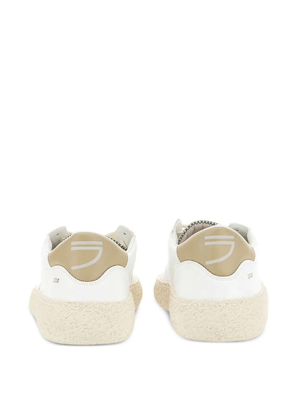 Puraai leather panelled sneakers Neutrals