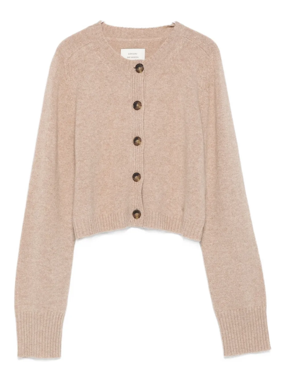 Loulou De Saison Zephir Lds Cashmere Cardigan In Neutral