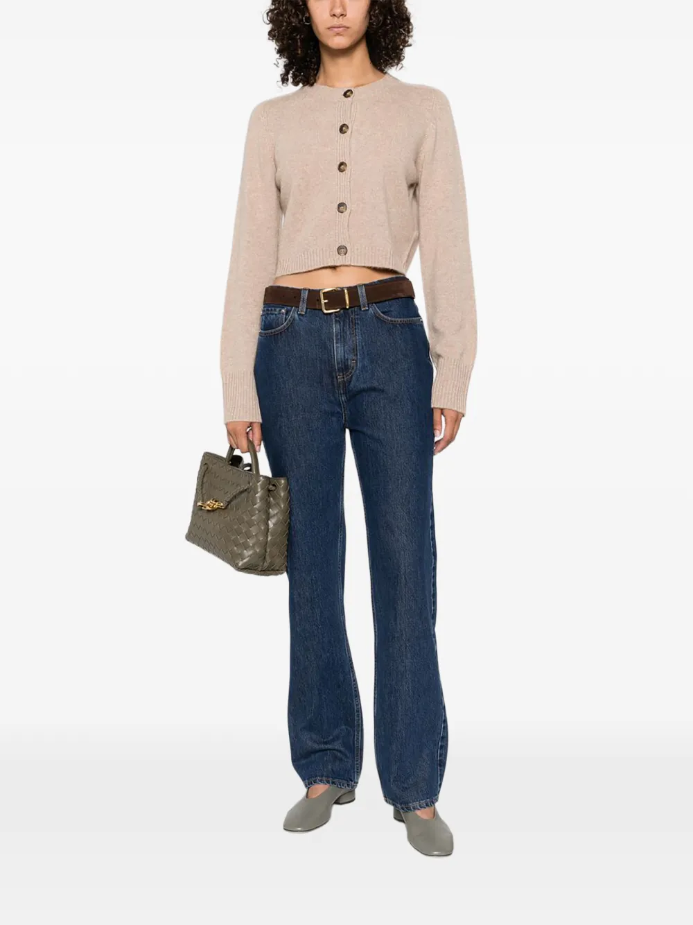  Loulou De Saison Zephir Lds Cashmere Cardigan - Neutrals 