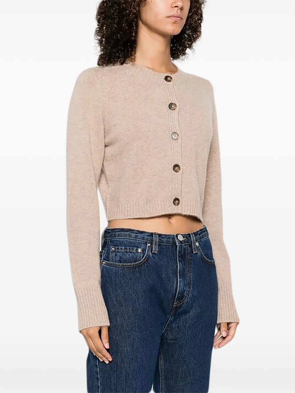 Loulou De Saison Zephir Lds Cashmere Cardigan - Neutrals 