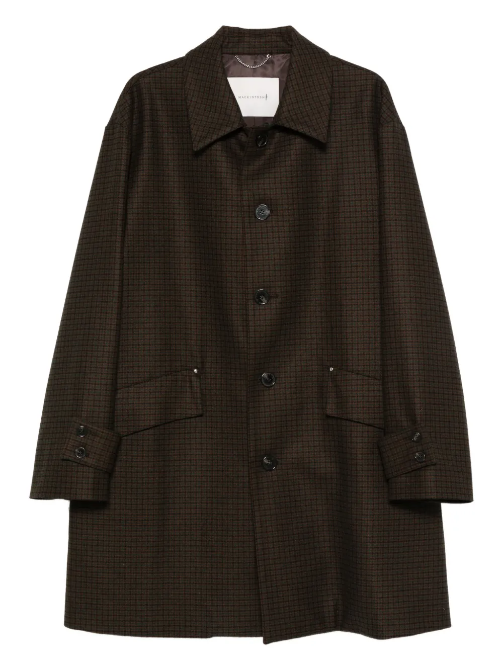 Mackintosh checked coat | Brown | Image 1