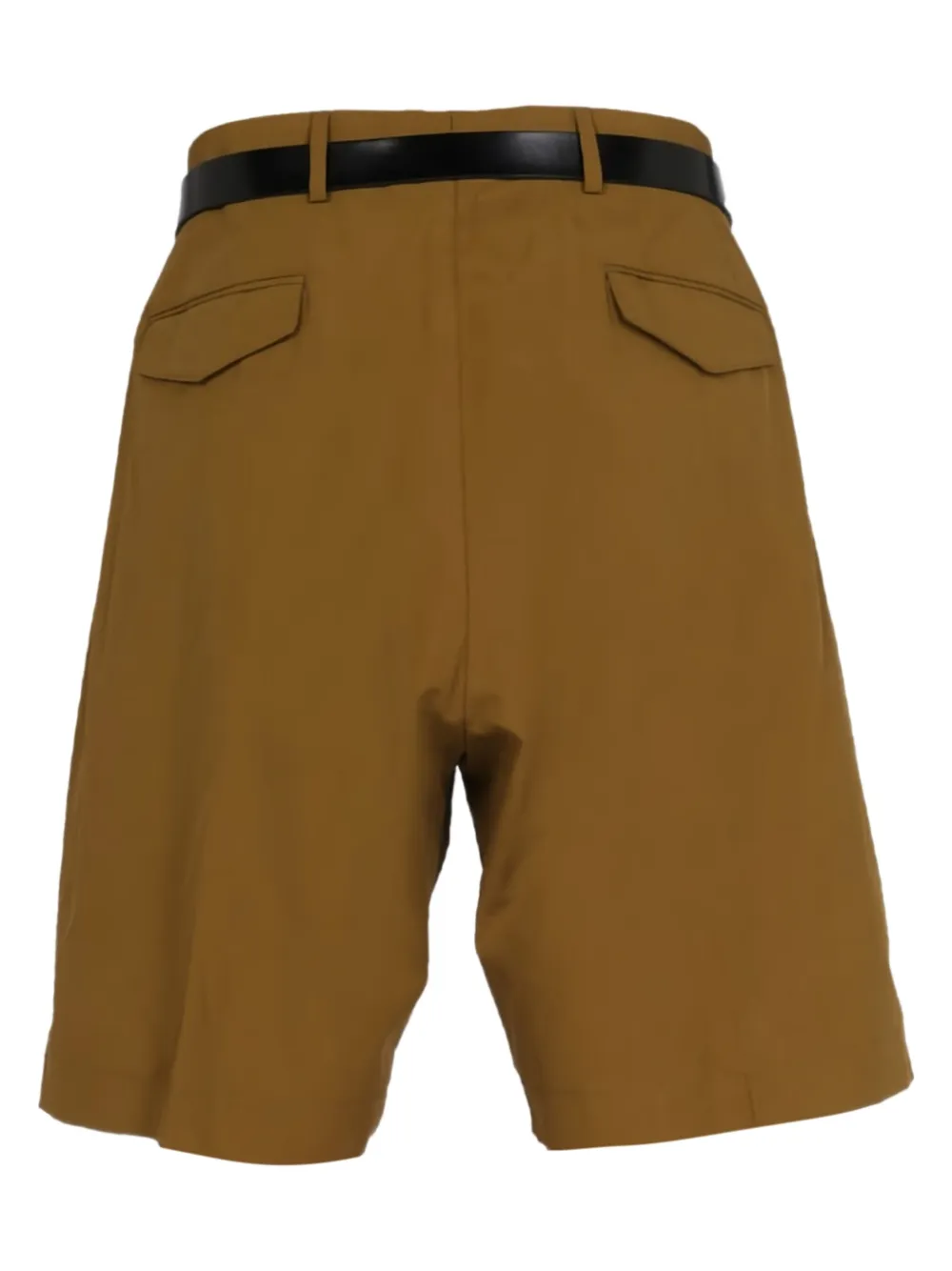 Paul Smith Geplooide shorts met riem Bruin