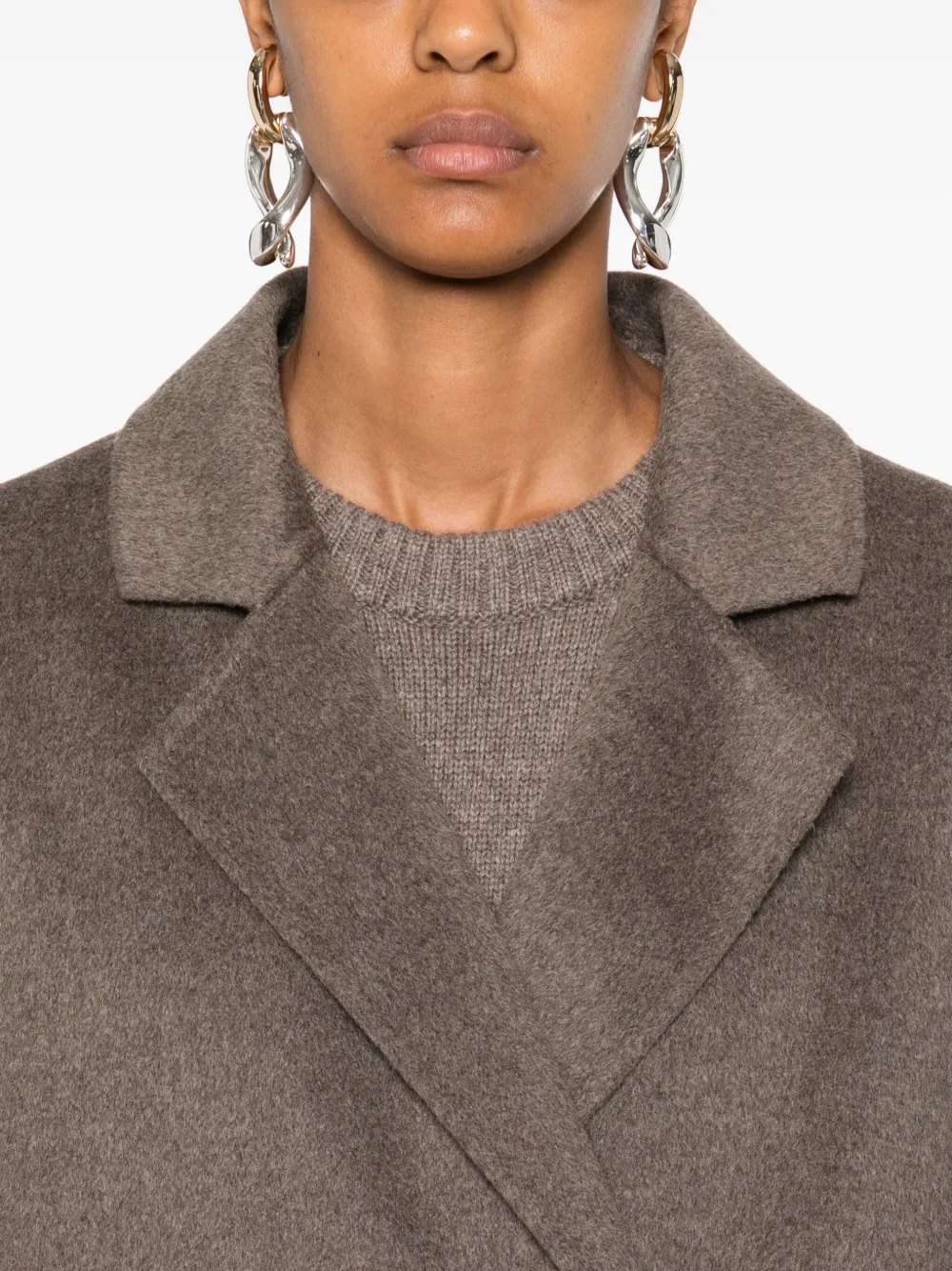 LouLou de Saison Jas met dubbele rij knopen Beige