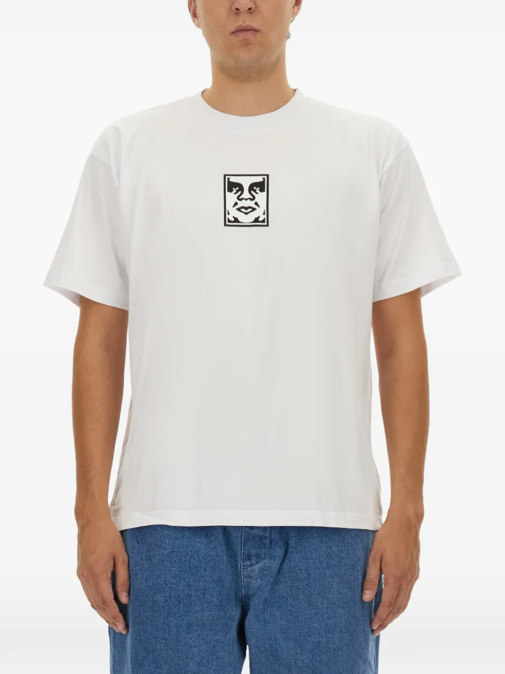 Obey 로고 프린트 티셔츠 | 화이트 | Image 1