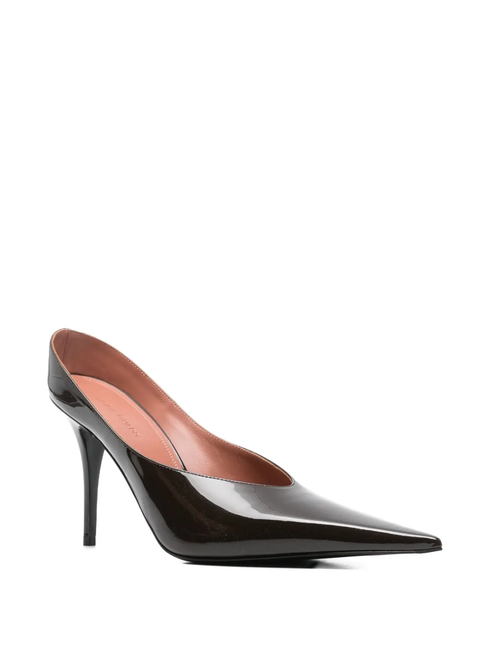 Amina Muaddi 90 mm Anok muiltjes Bruin