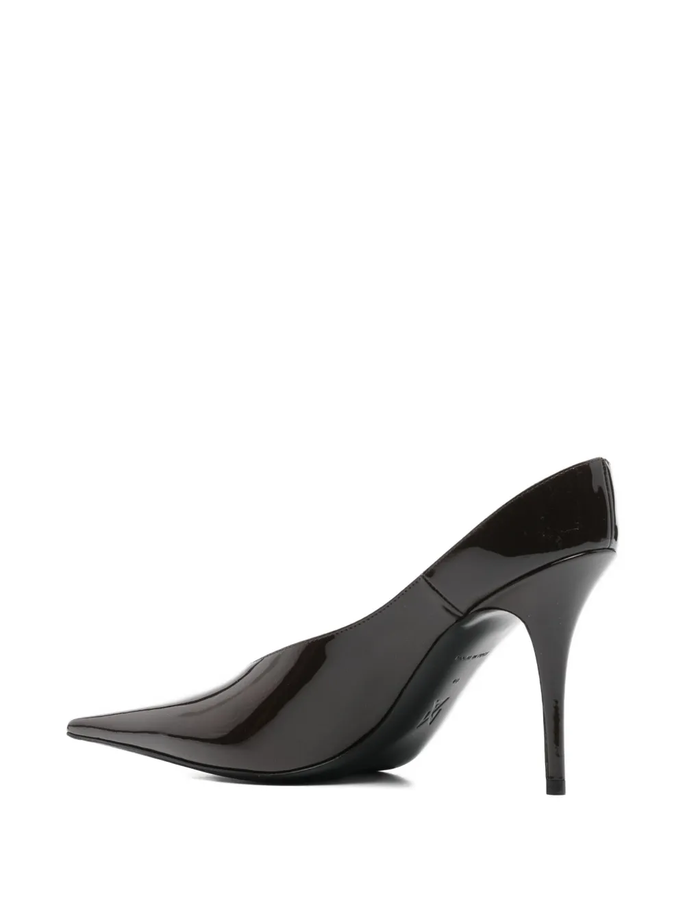 Amina Muaddi 90 mm Anok muiltjes Bruin