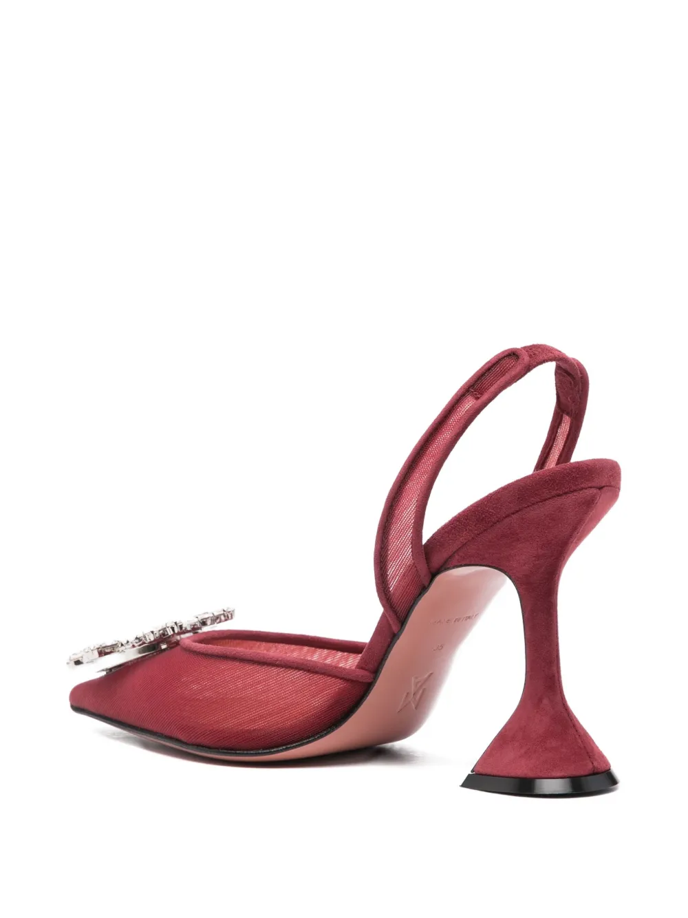 Amina Muaddi 70mm Amina Heeled Pumps In Red