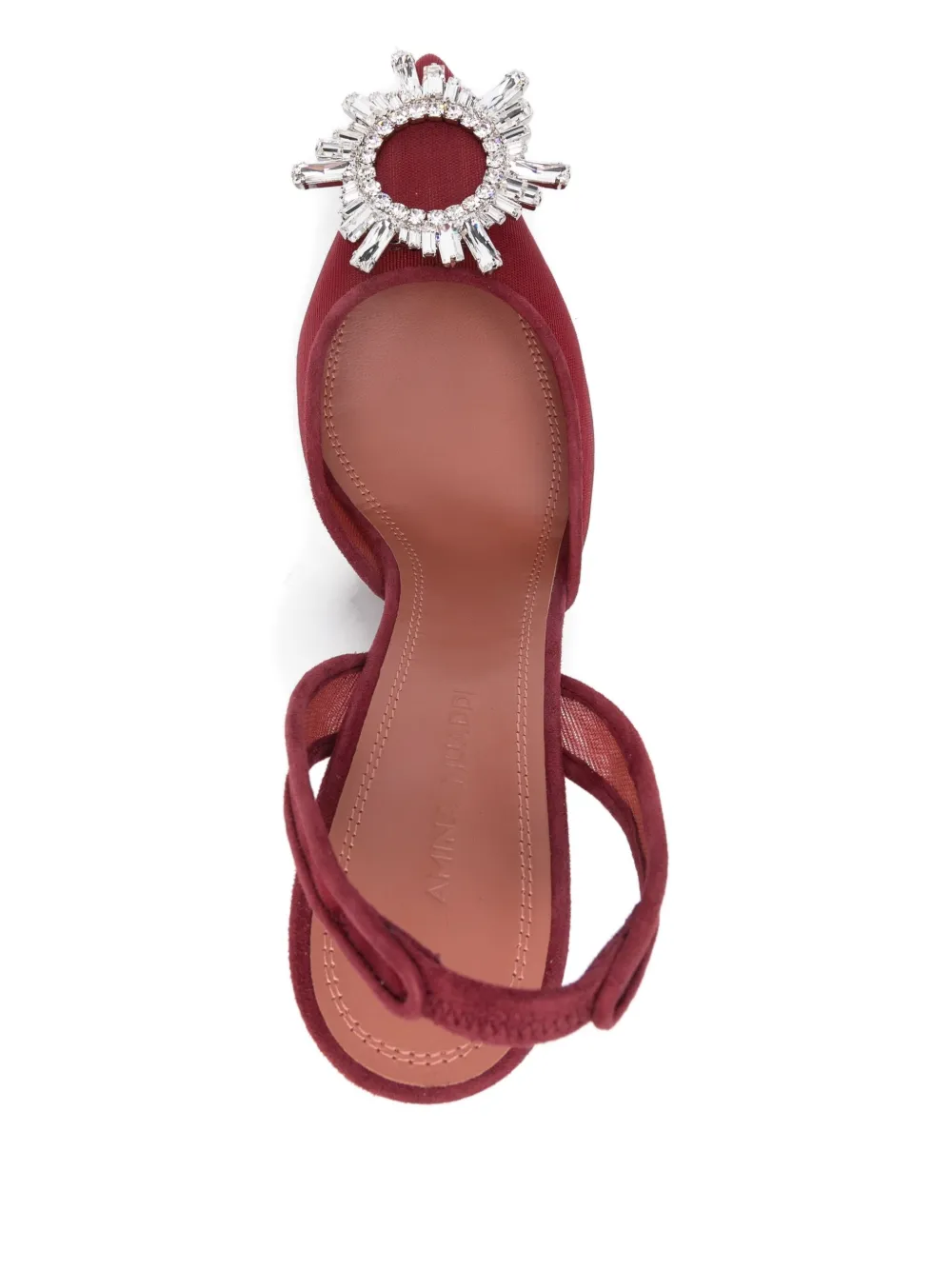 Amina Muaddi 70mm Amina Heeled Pumps In Red