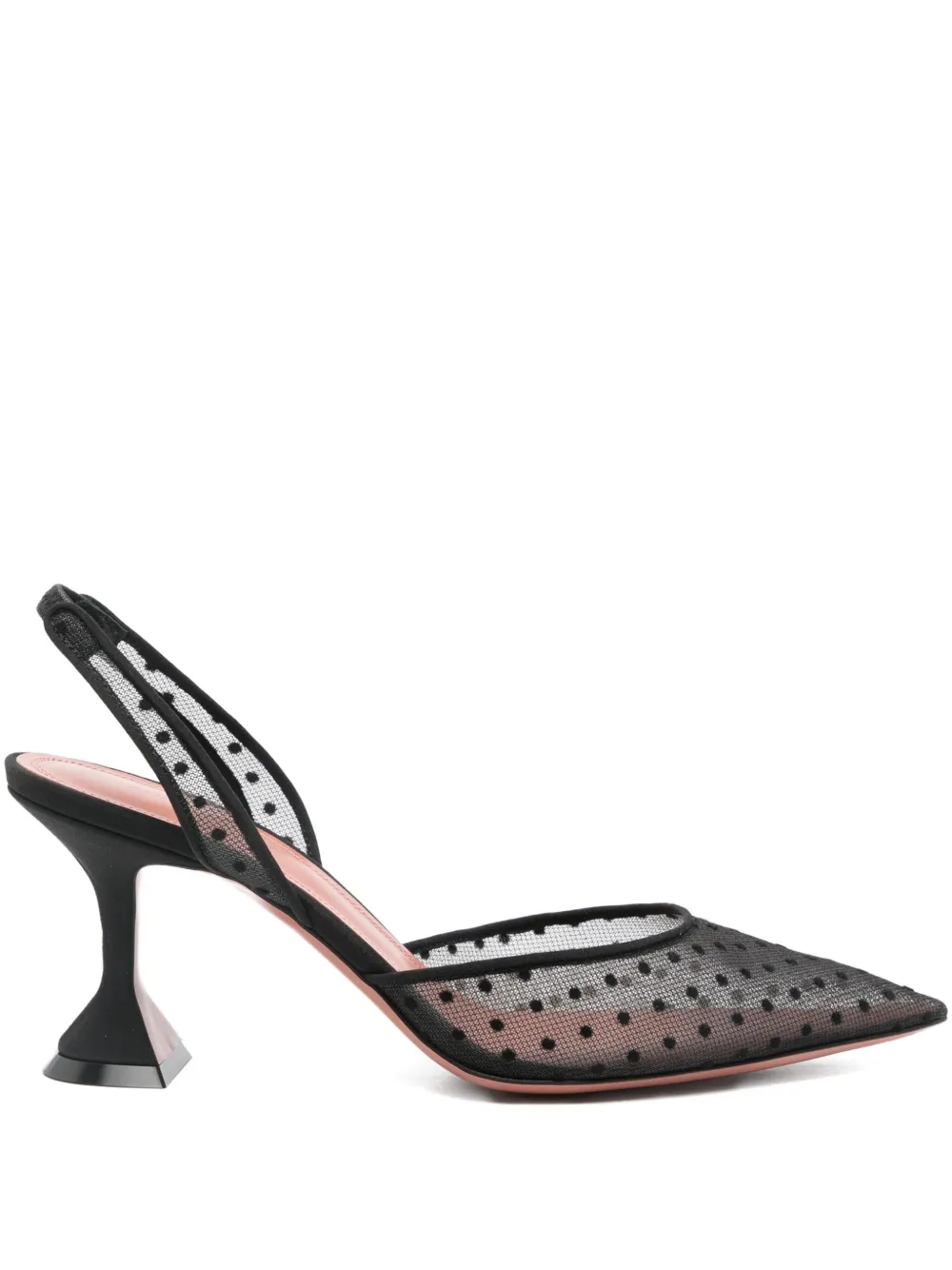 Amina Muaddi 70mm Holli Polka-dot Pumps In Multi