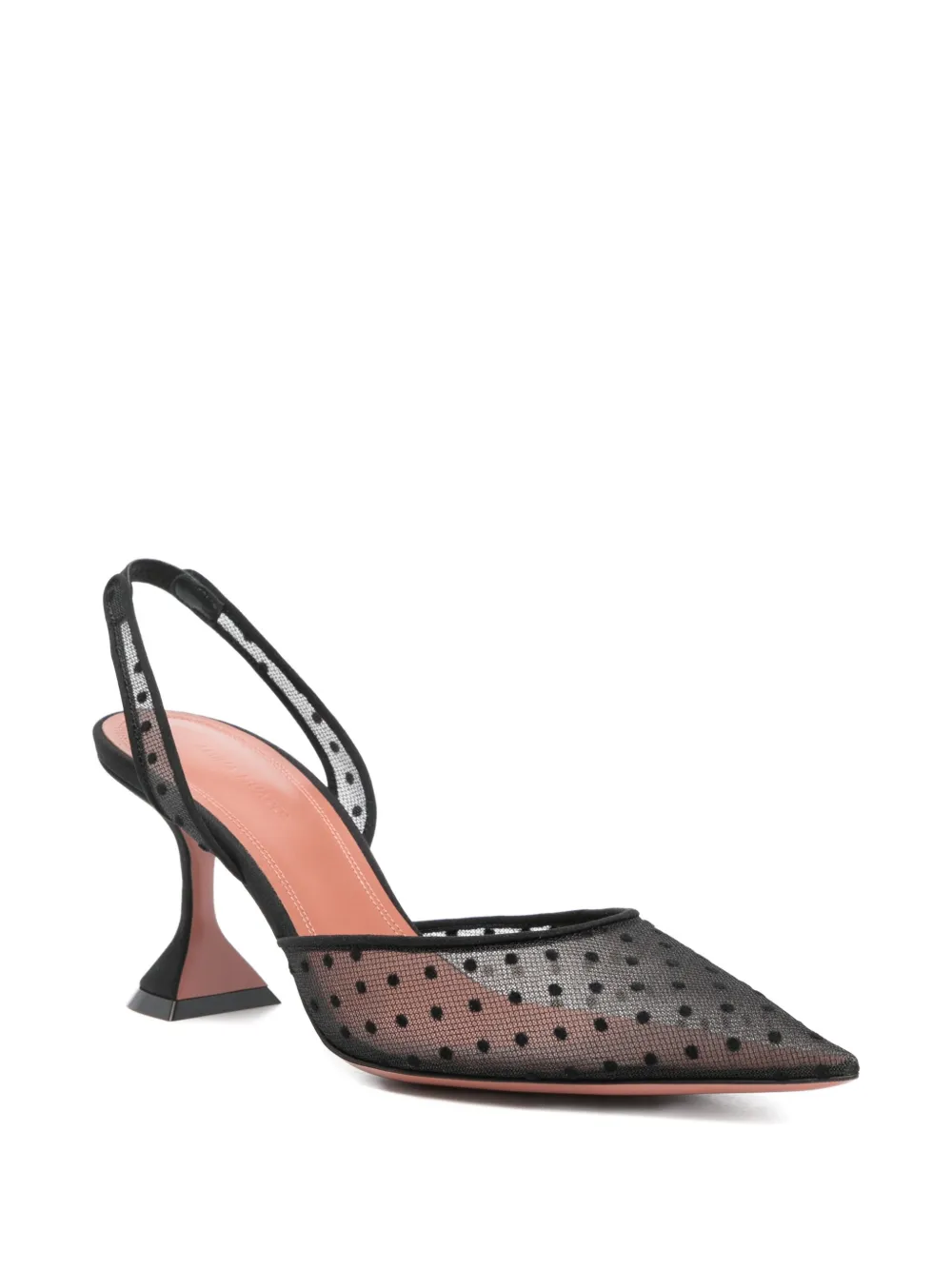 Amina Muaddi 70mm Holli Polka-dot Pumps In Multi