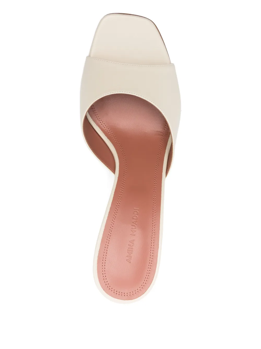 Amina Muaddi 70mm Lupita heeled mules Beige