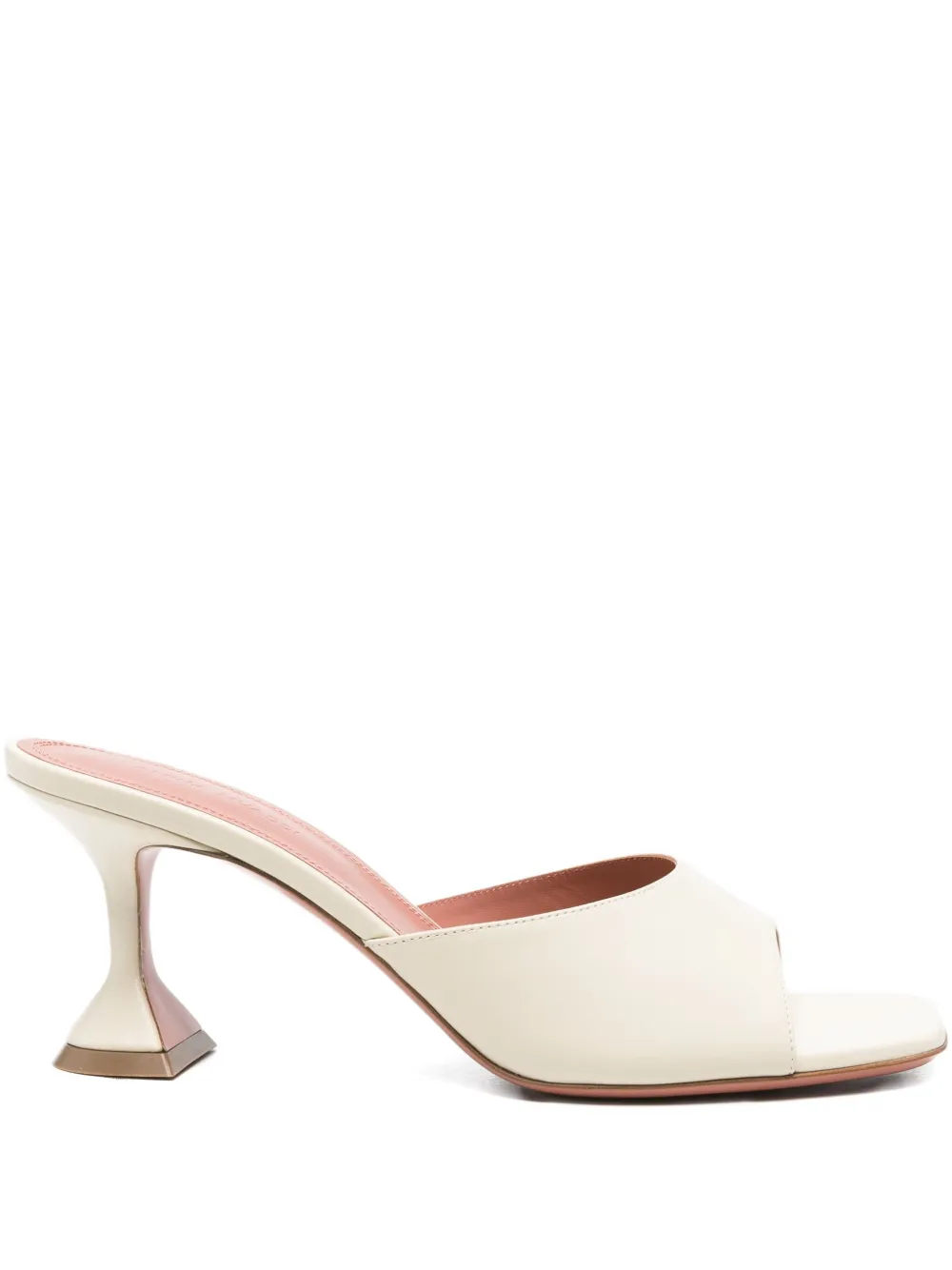 Amina Muaddi 70mm Lupita heeled mules Beige
