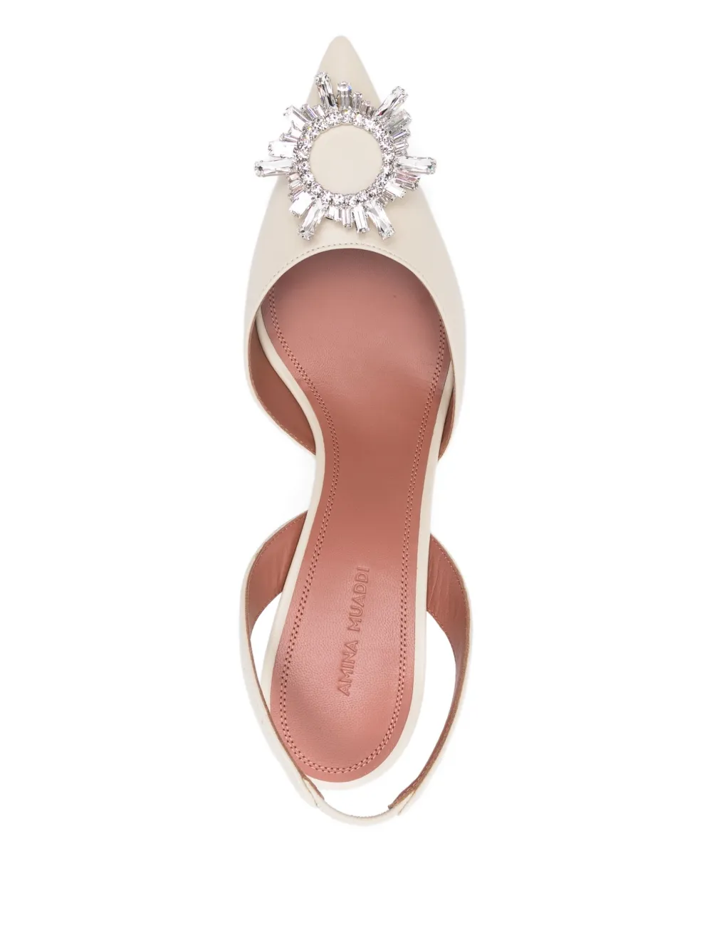 Amina Muaddi 70 mm Begum pumps Beige