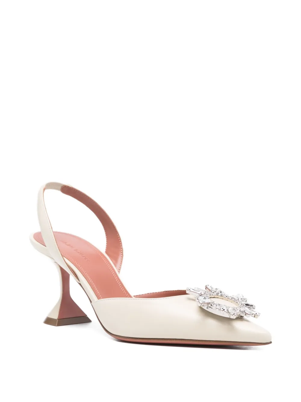 Amina Muaddi 70 mm Begum pumps Beige