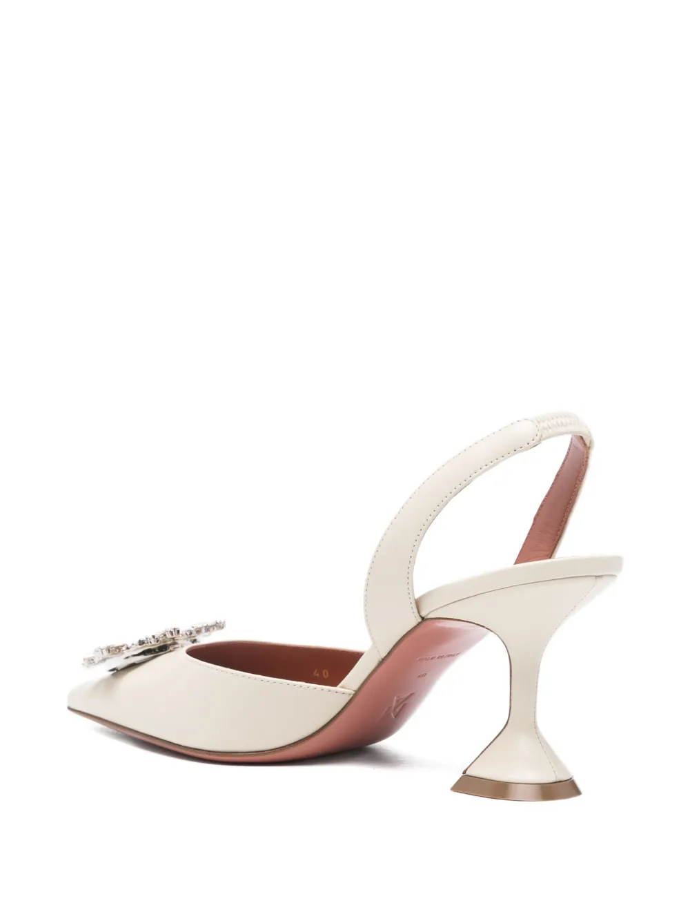 Amina Muaddi 70 mm Begum pumps Beige