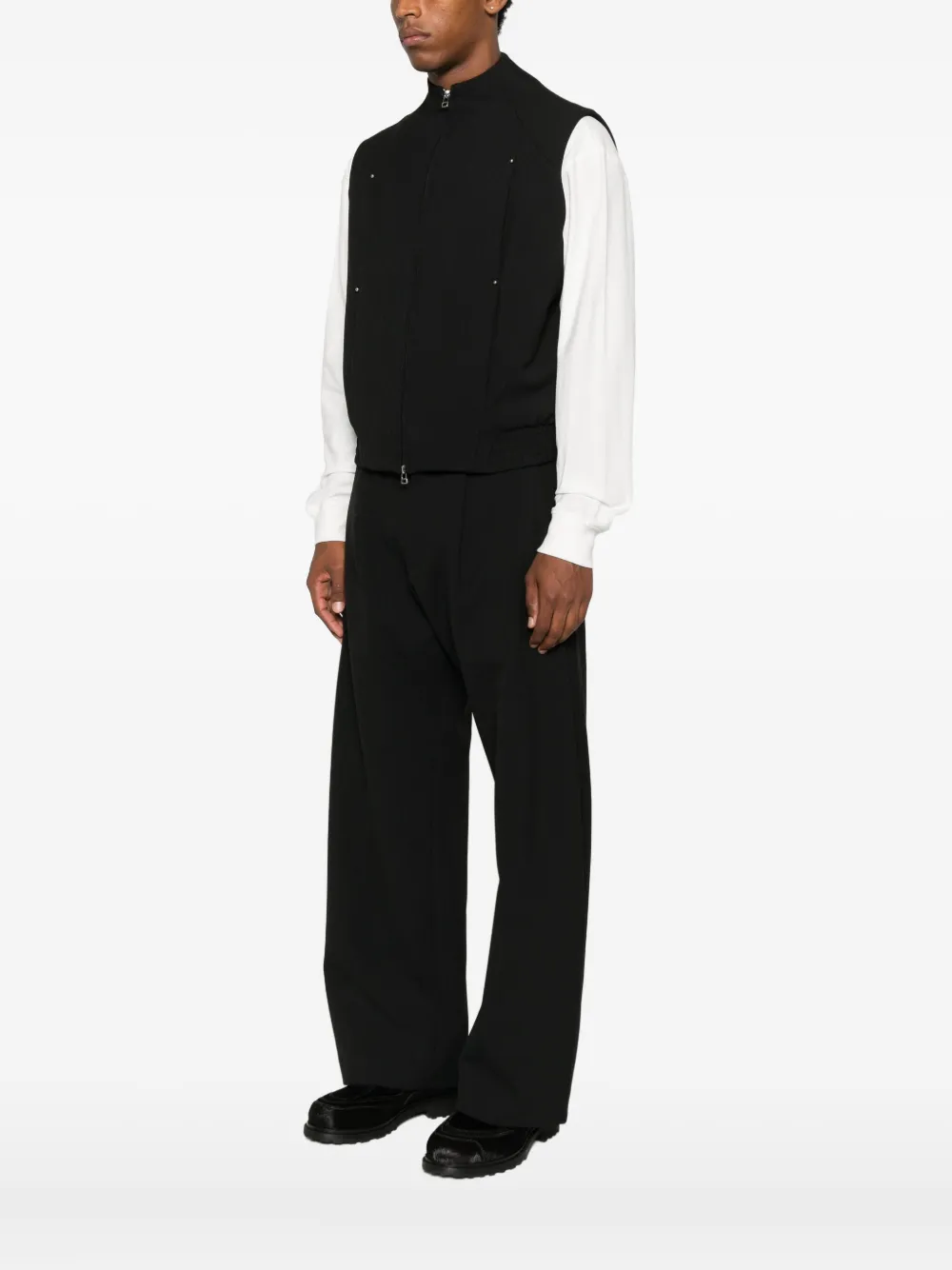 J.lal Uvas Zip-front Gilet In Black