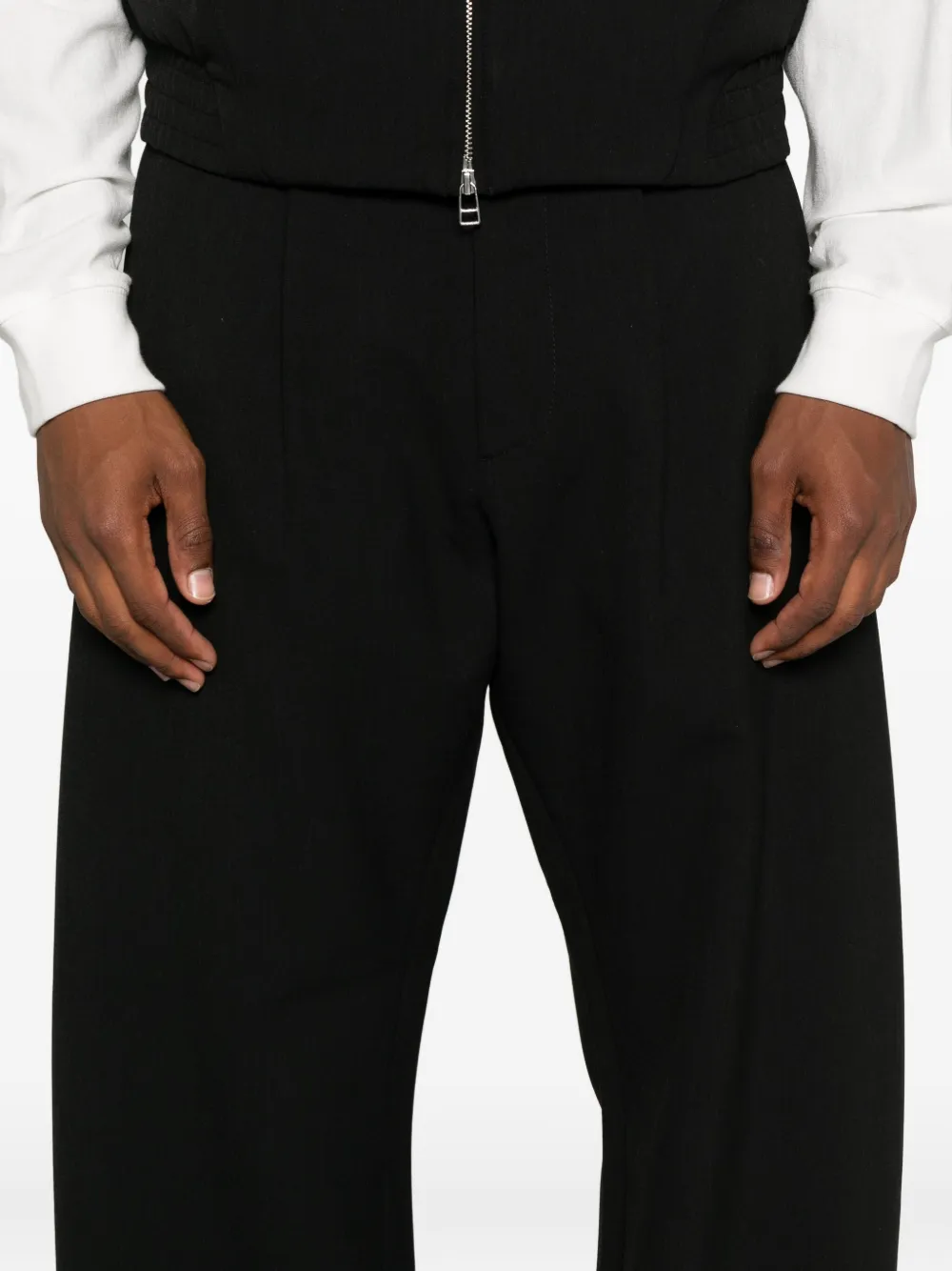 J.lal Uvas Pleated-front Trousers In Black
