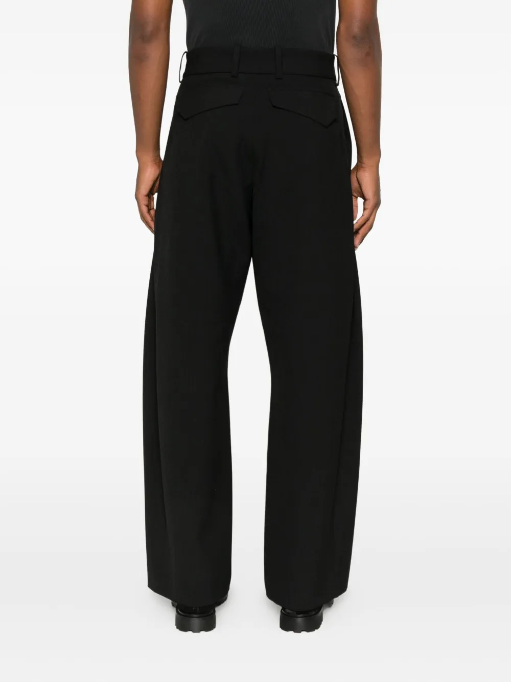 J.lal Uvas Pleated-front Trousers In Black