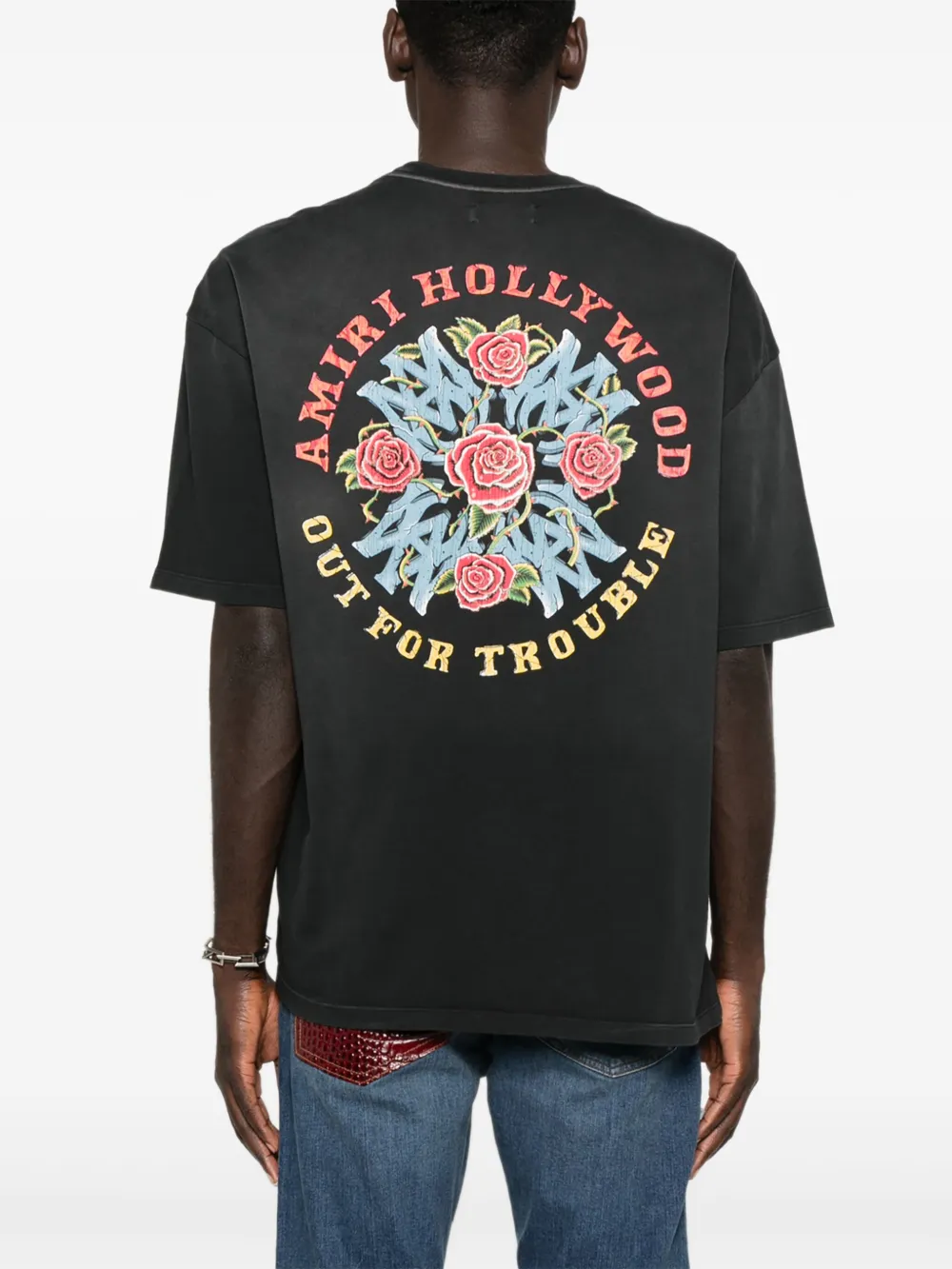 AMIRI Out For Trouble T-shirt Zwart
