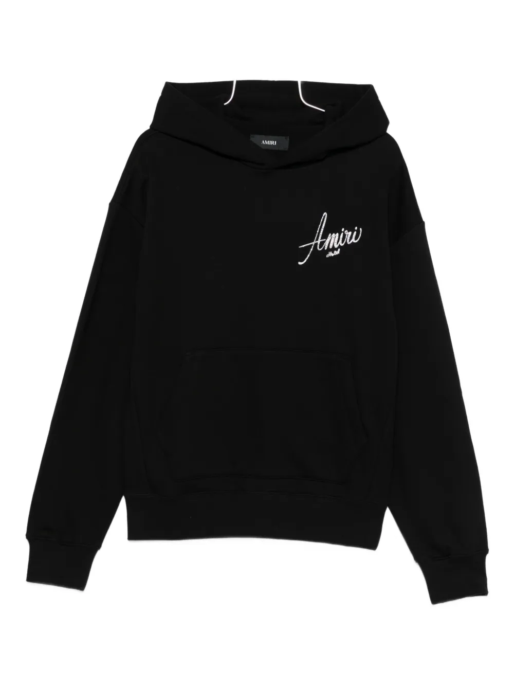 AMIRI logo-embroidered hoodie | Black | Image 1