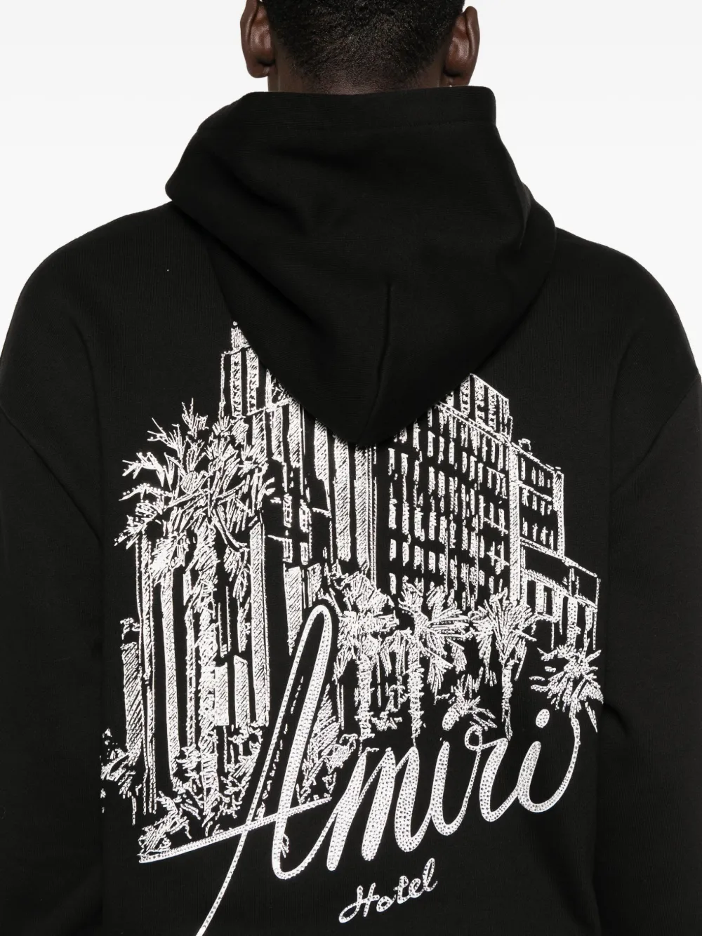 AMIRI Hoodie met geborduurd logo Zwart