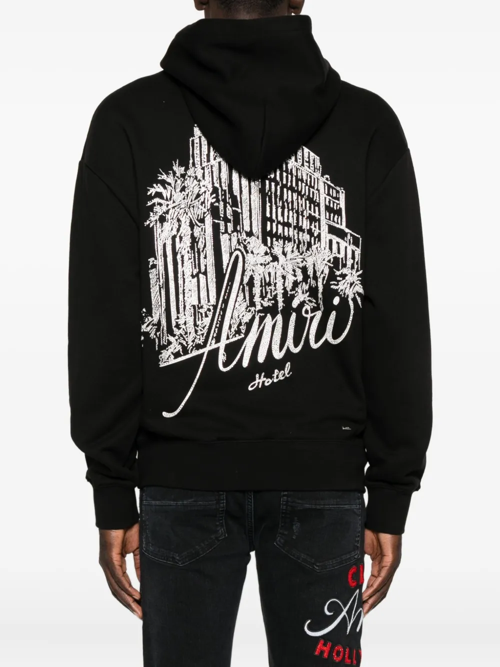 AMIRI Hoodie met geborduurd logo Zwart