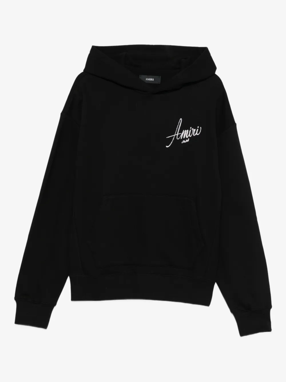 AMIRI logo刺绣连帽衫 | 黑色 | Image 1