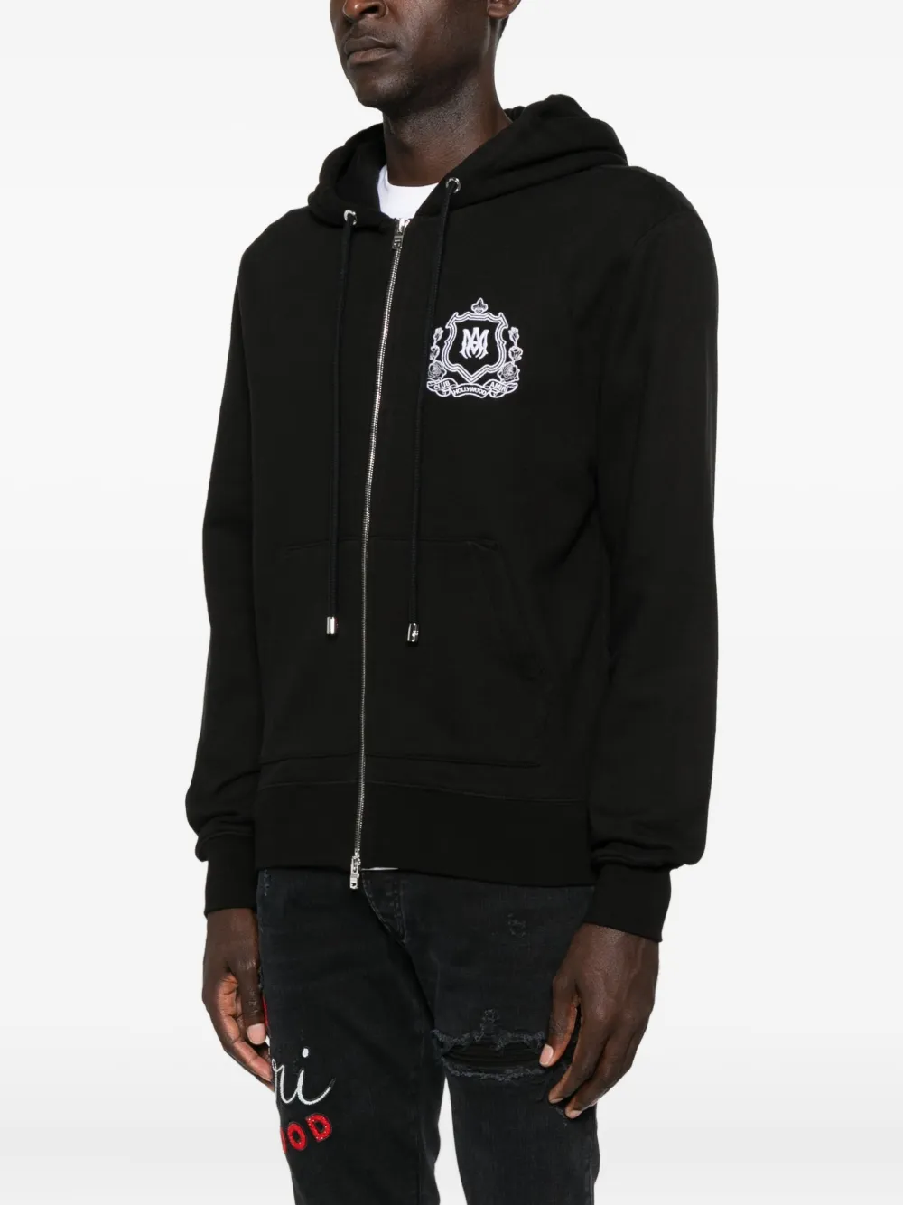AMIRI MA Crest ジップパーカー | ブラック | FARFETCH JP