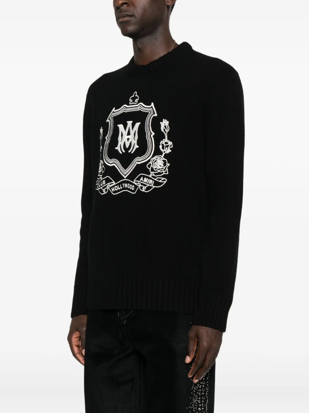 AMIRI Sweater met wapenschildprint Zwart