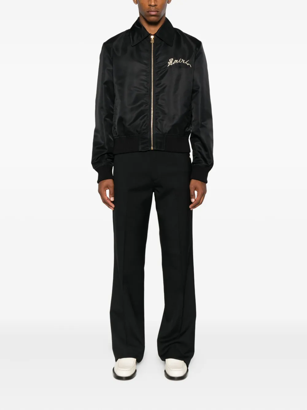 Amiri Embroidered Bomber Jacket In Black