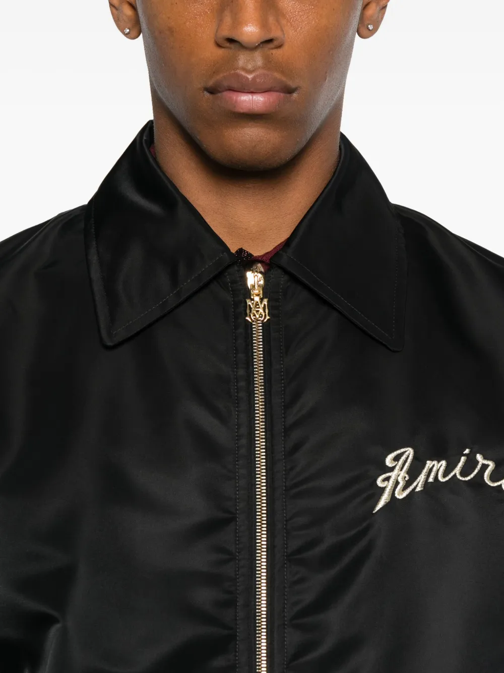 Amiri Embroidered Bomber Jacket In Black