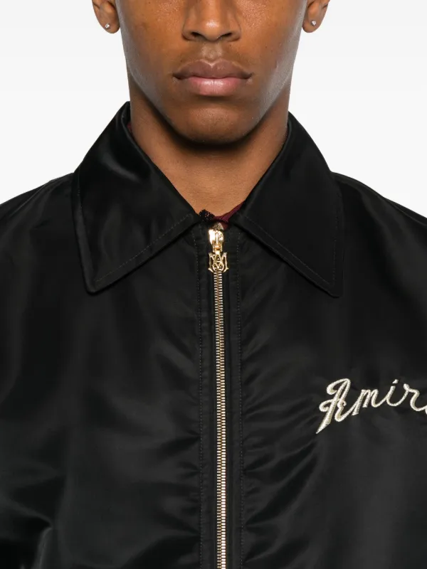 AMIRI エンブロイダリー ボンバージャケット | ブラック | FARFETCH JP