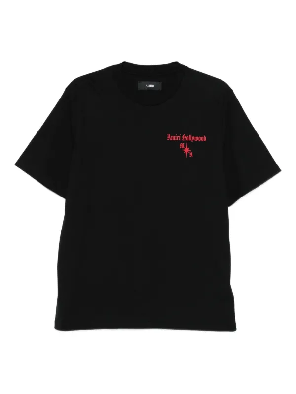 Amiri Hollywood Logo-print T-shirt in Black