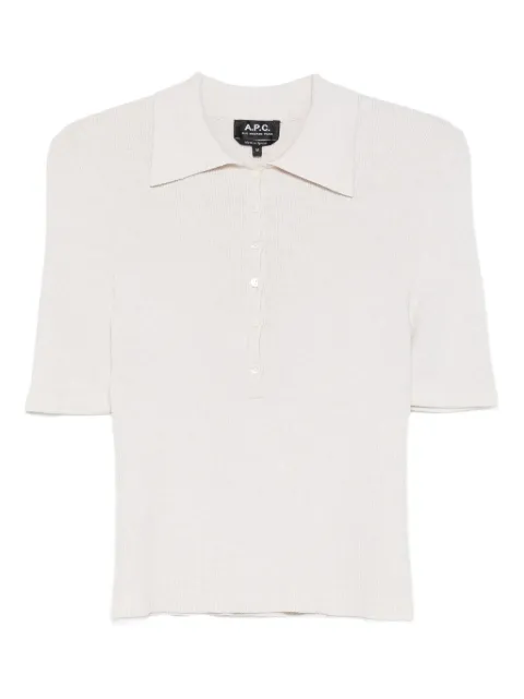 A.P.C. playera tipo polo de algodón